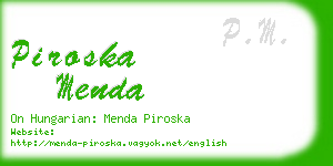 piroska menda business card